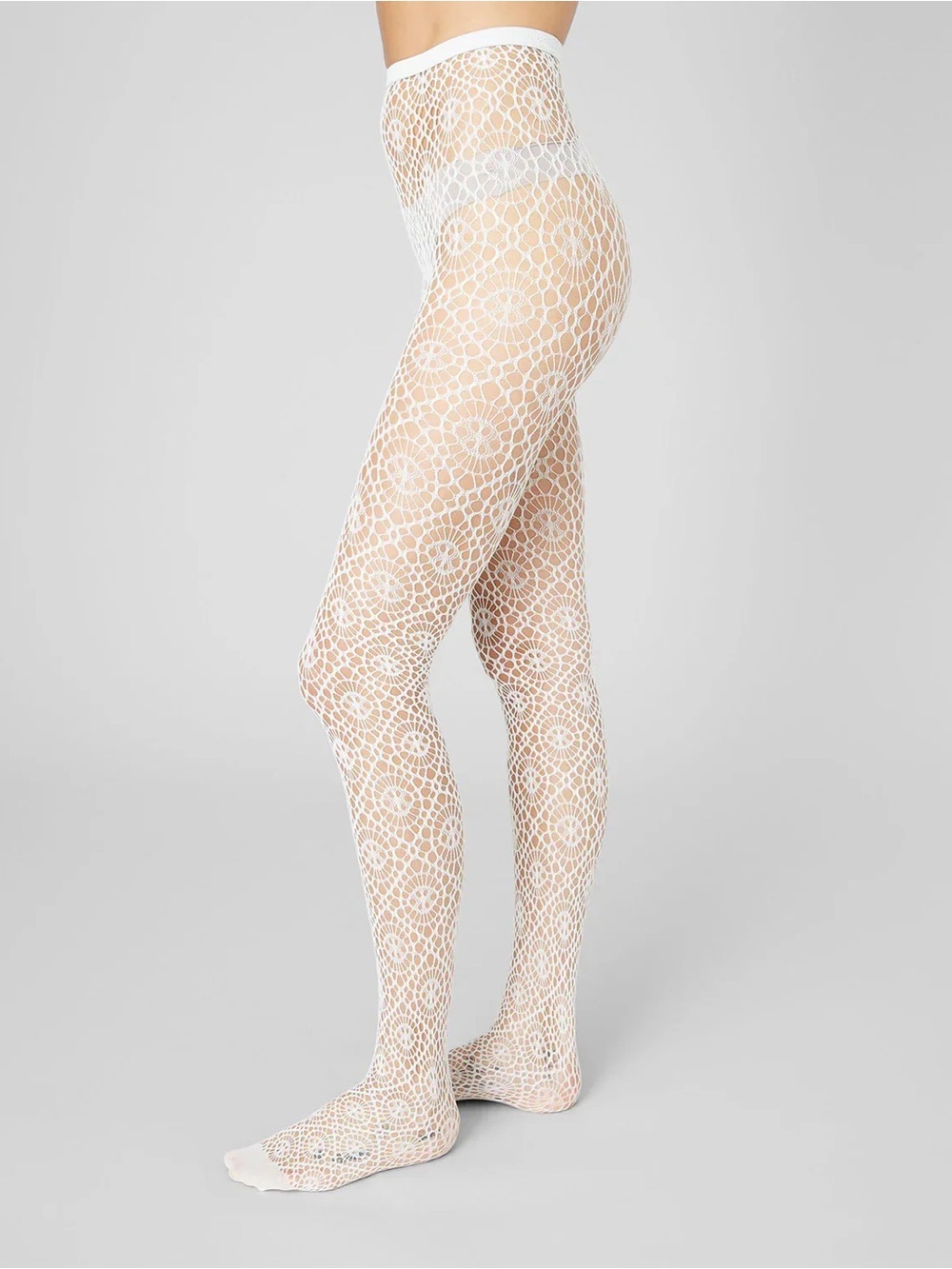 Swedish Stockings Lykke Net Tights in Ivory - Size Medium (NWT)